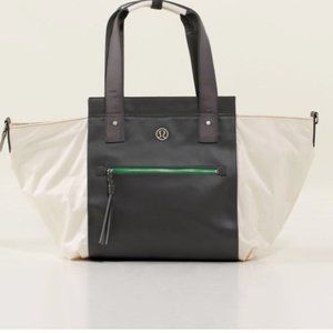 Lululemon Carry Me Om Tote Grey, Cream and Green